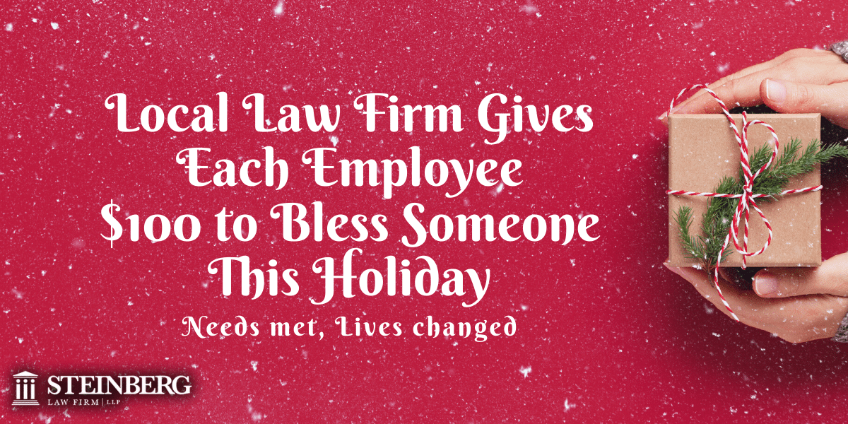 Local Law Firm Gives Each Employee $100 to Bless Someone This Holiday