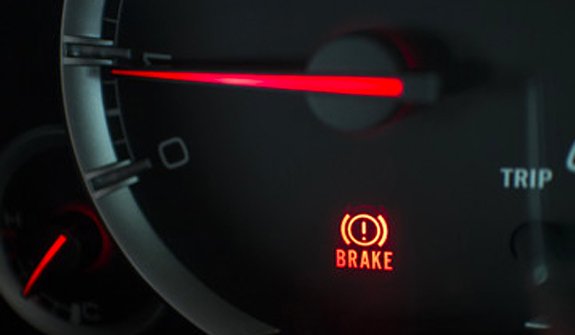 brake error on dashboard prior to a car accident