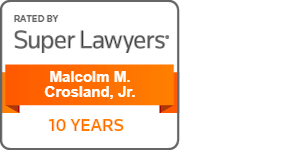 Super Lawyers Malcolm Crosland 10 años de insignia