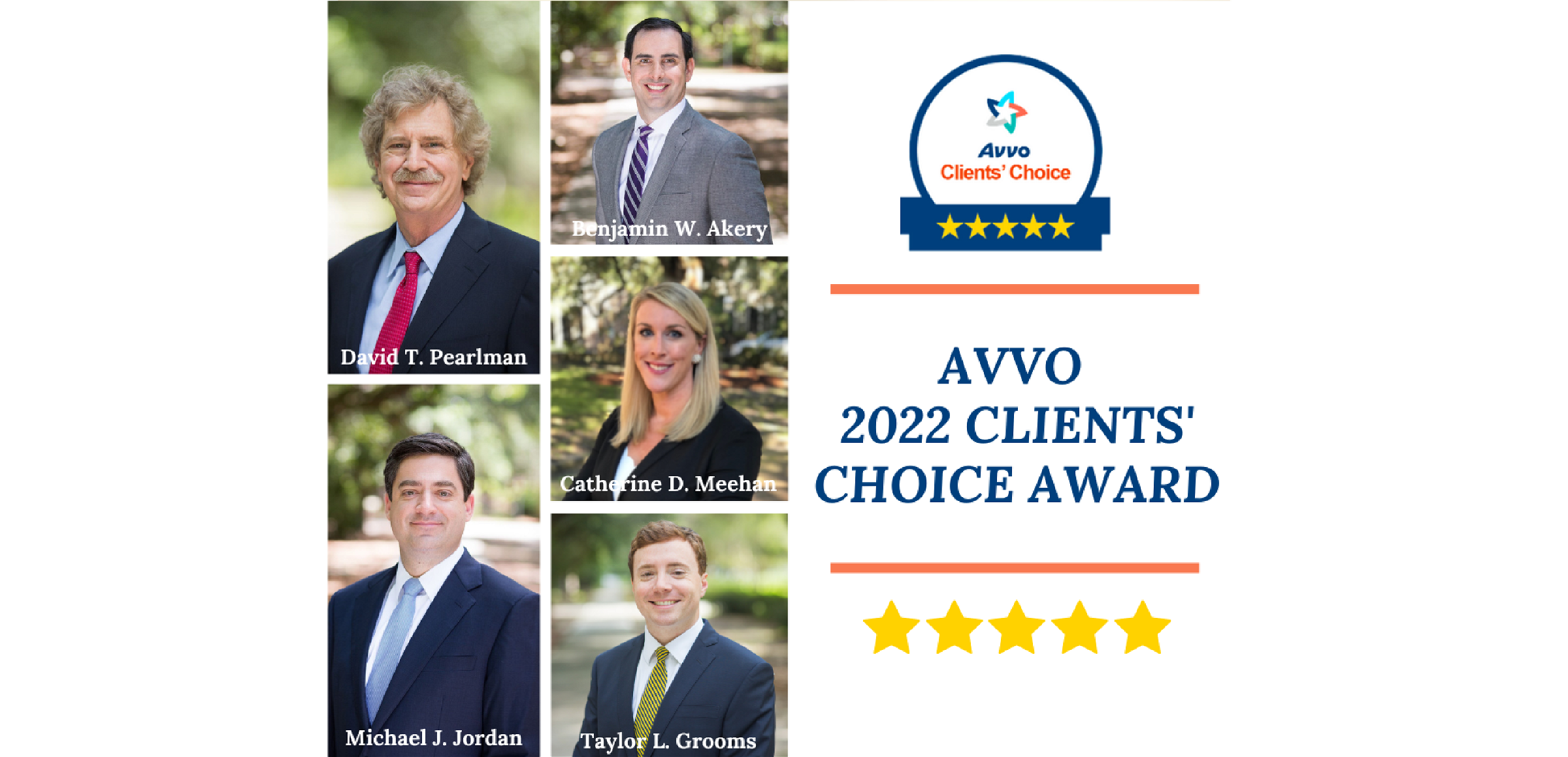 Cinco abogados de Steinberg Law Firm reciben el premio Avvo's 2022 Clients' Choice Award