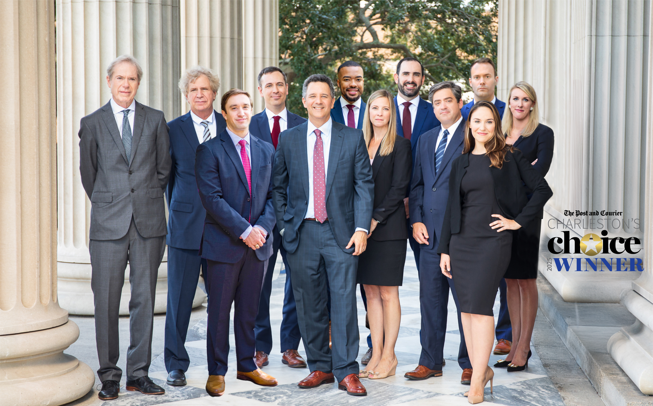At Steinberg Law Firm, we’re thrilled and genuinely grateful to announce that our neighbors have named us both Best Personal Injury Law Firm and Best Law Firm in The Post and Courier’s 2025 Charleston’s Choice Awards.
