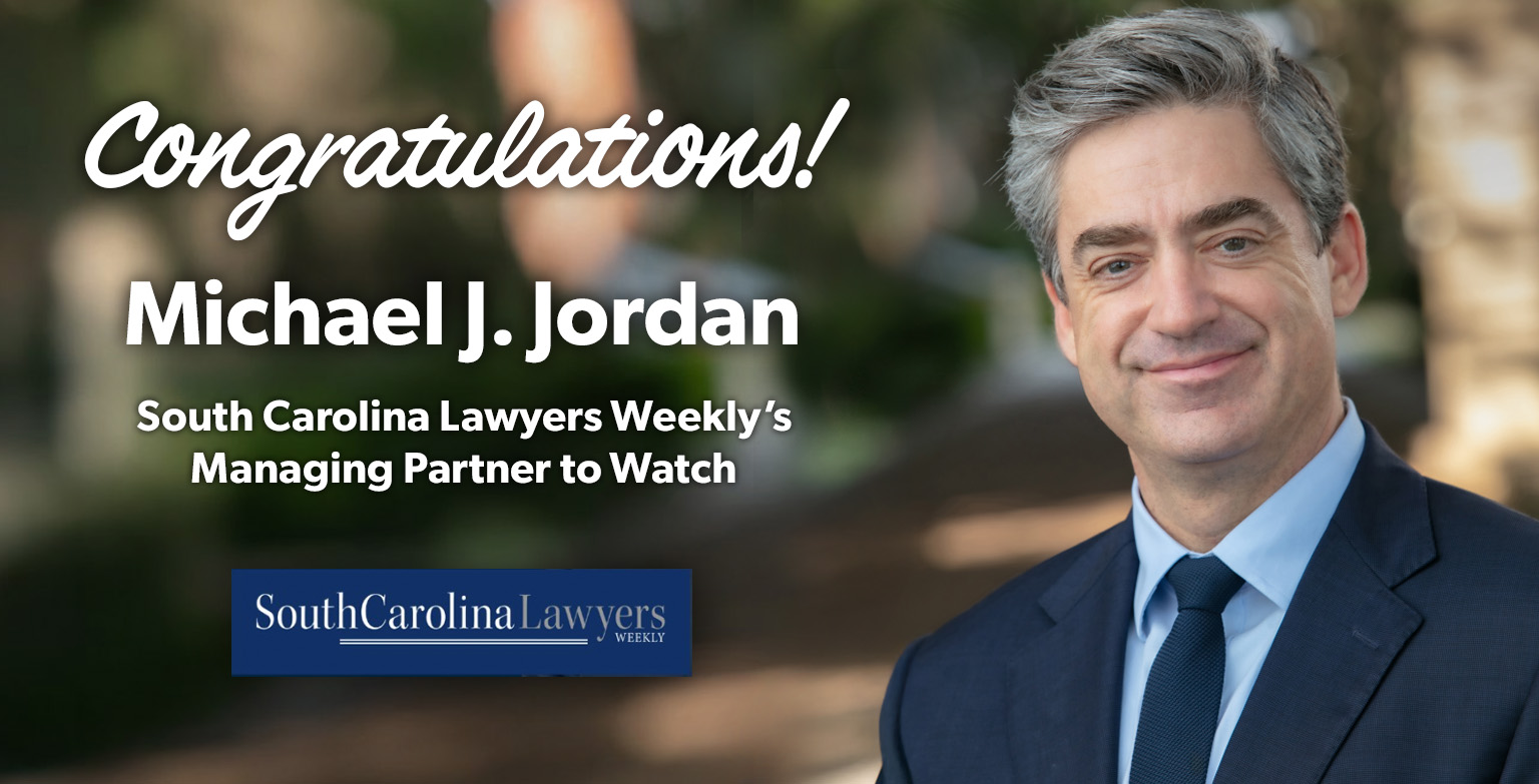 Goose Creek Injury Law Firm Partner Michael J. Jordan Named SC Lawyers Weekly’s “Managing Partners to Watch” 2026 List 7 Goose Creek Injury Law Firm Partner Michael J. Jordan Named SC Lawyers Weekly’s “Managing Partners to Watch” 2026 List